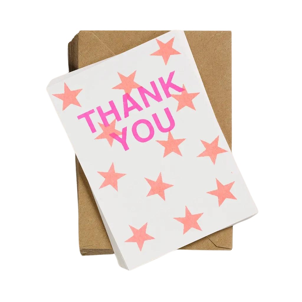 Thankyou Cards Neon Stars (Pk12) Petra Boase