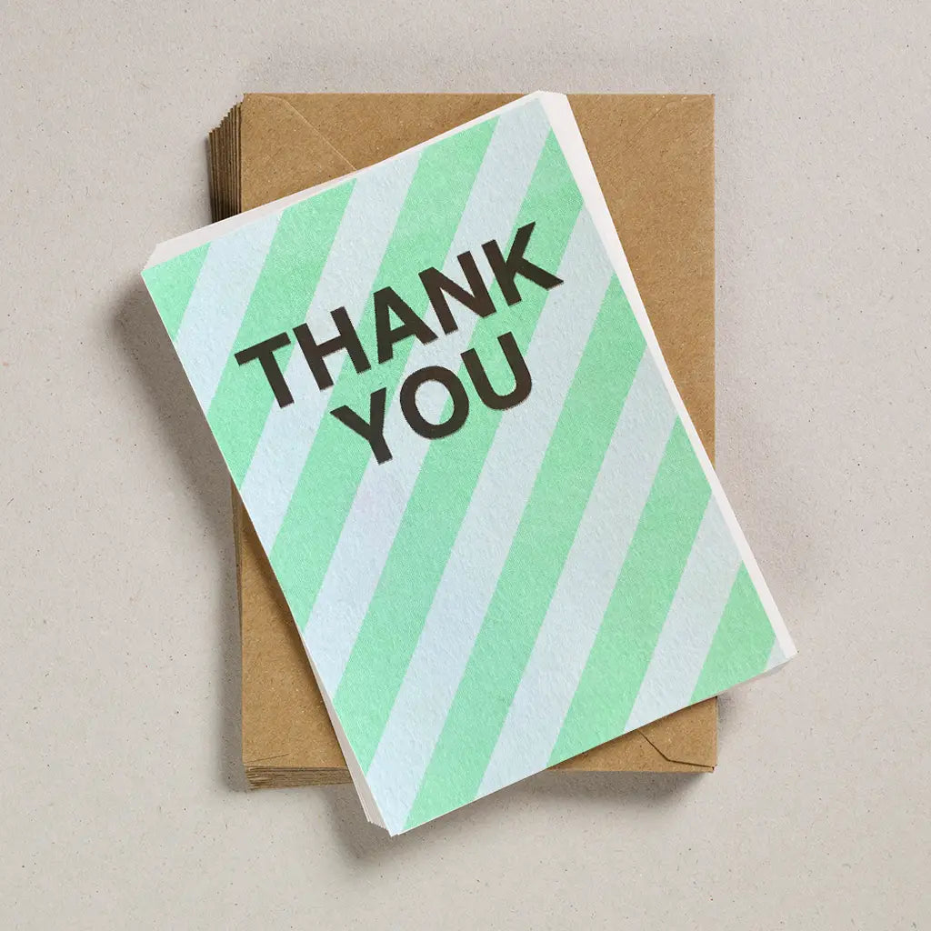 Thankyou Cards Neon Stripe (Pk12) Petra Boase