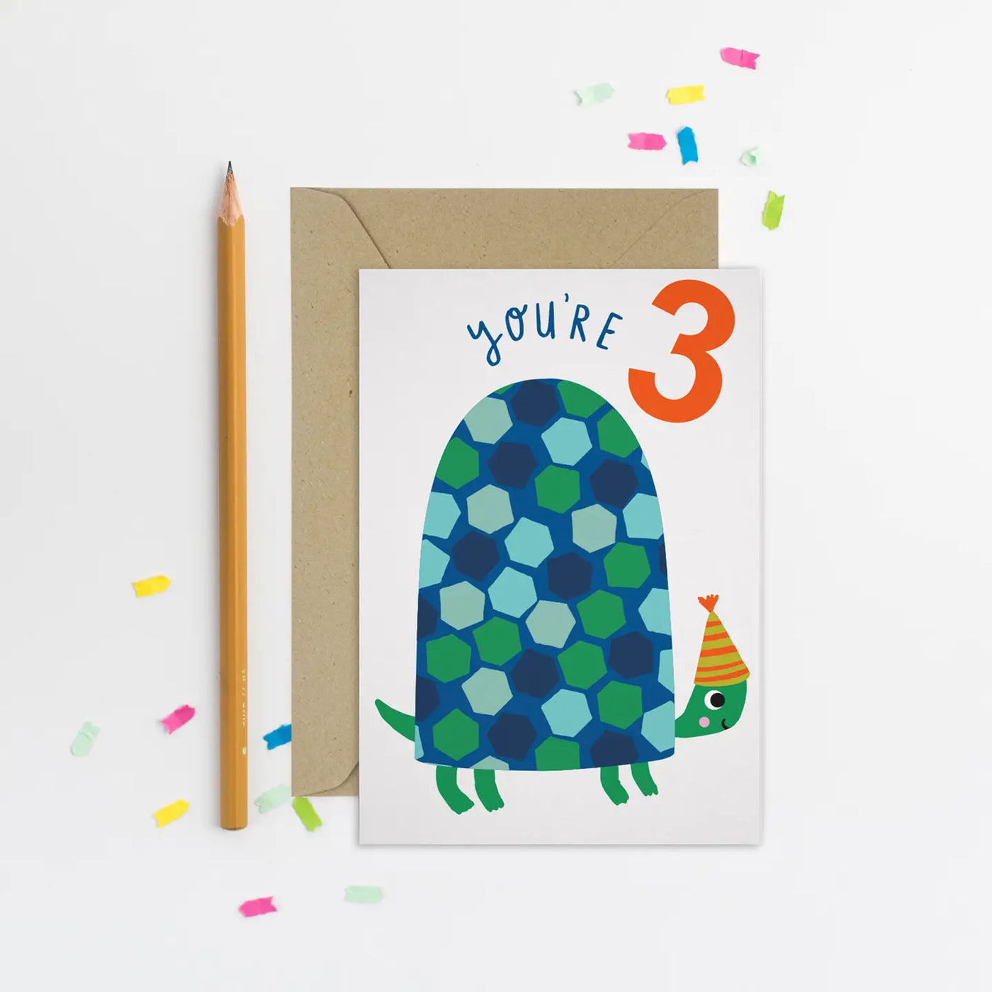 Age 3 Turtle Birthday Card - Greeting Cards - Edie & Eve