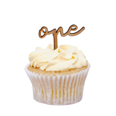Wooden 1st Birthday Cupcake Toppers - Ginger Ray