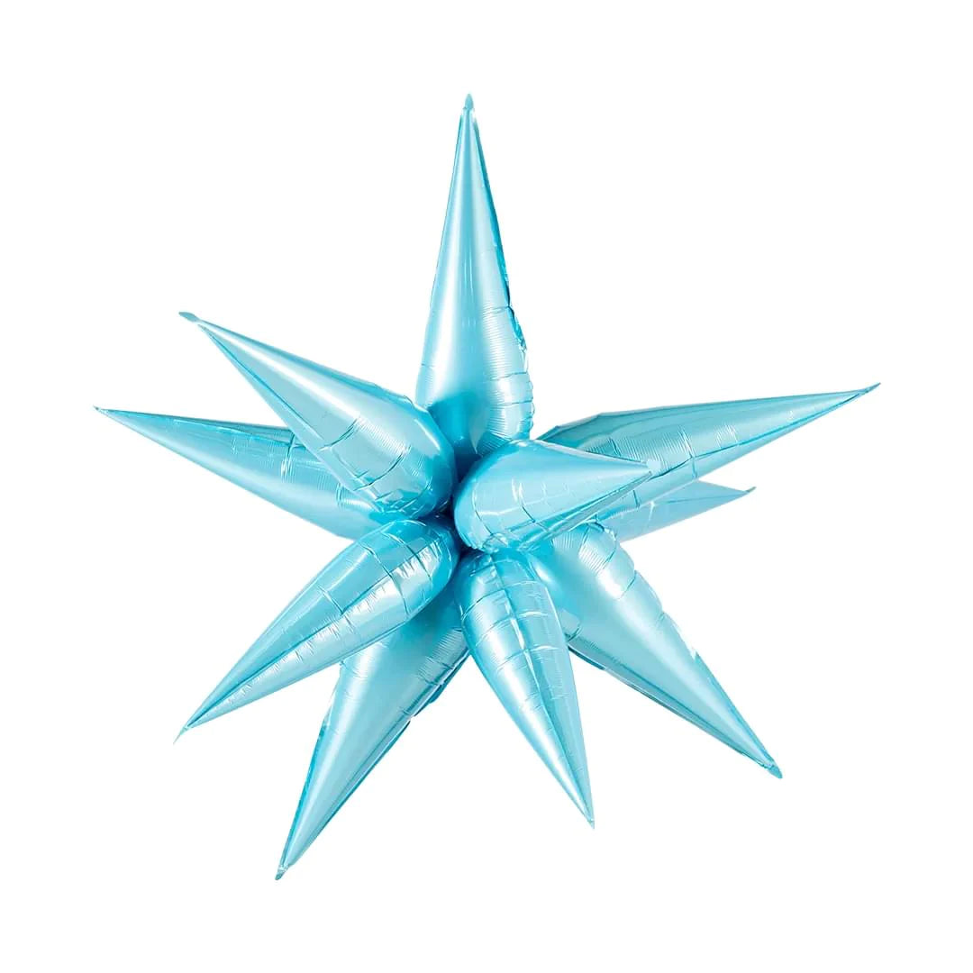 Star Burst Balloon Pastel Blue 3D - Supershapes - Edie & Eve