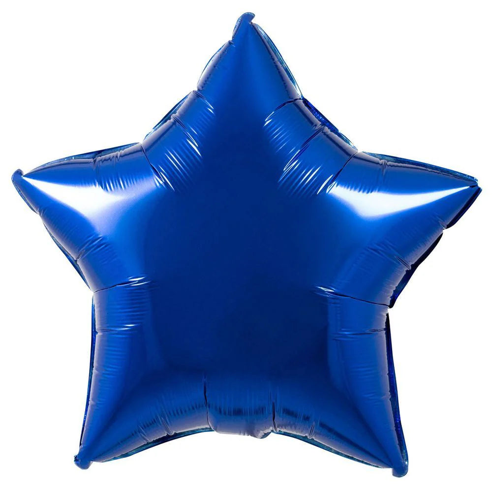 Foil Star Balloon - Blue - Plain Foils - Edie & Eve