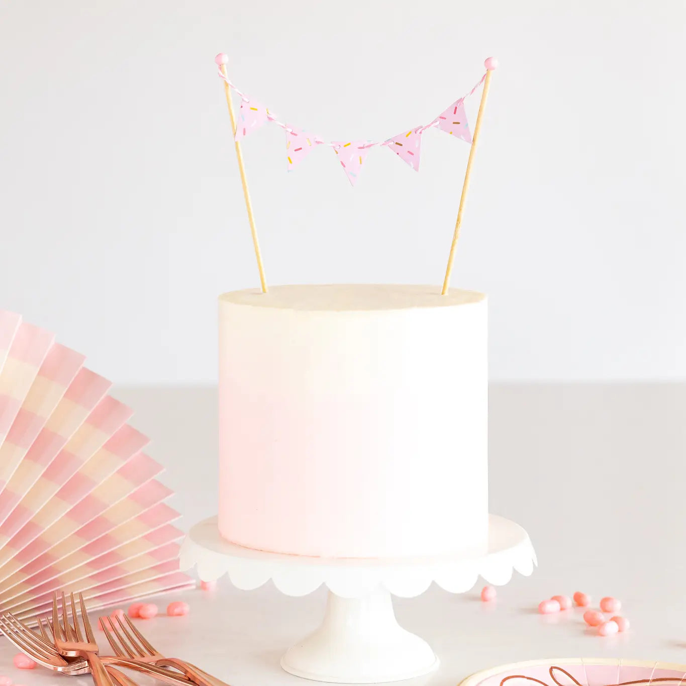 Pink Flag Cake Bunting Topper - My Minds Eye - Cake Toppers - Edie & Eve