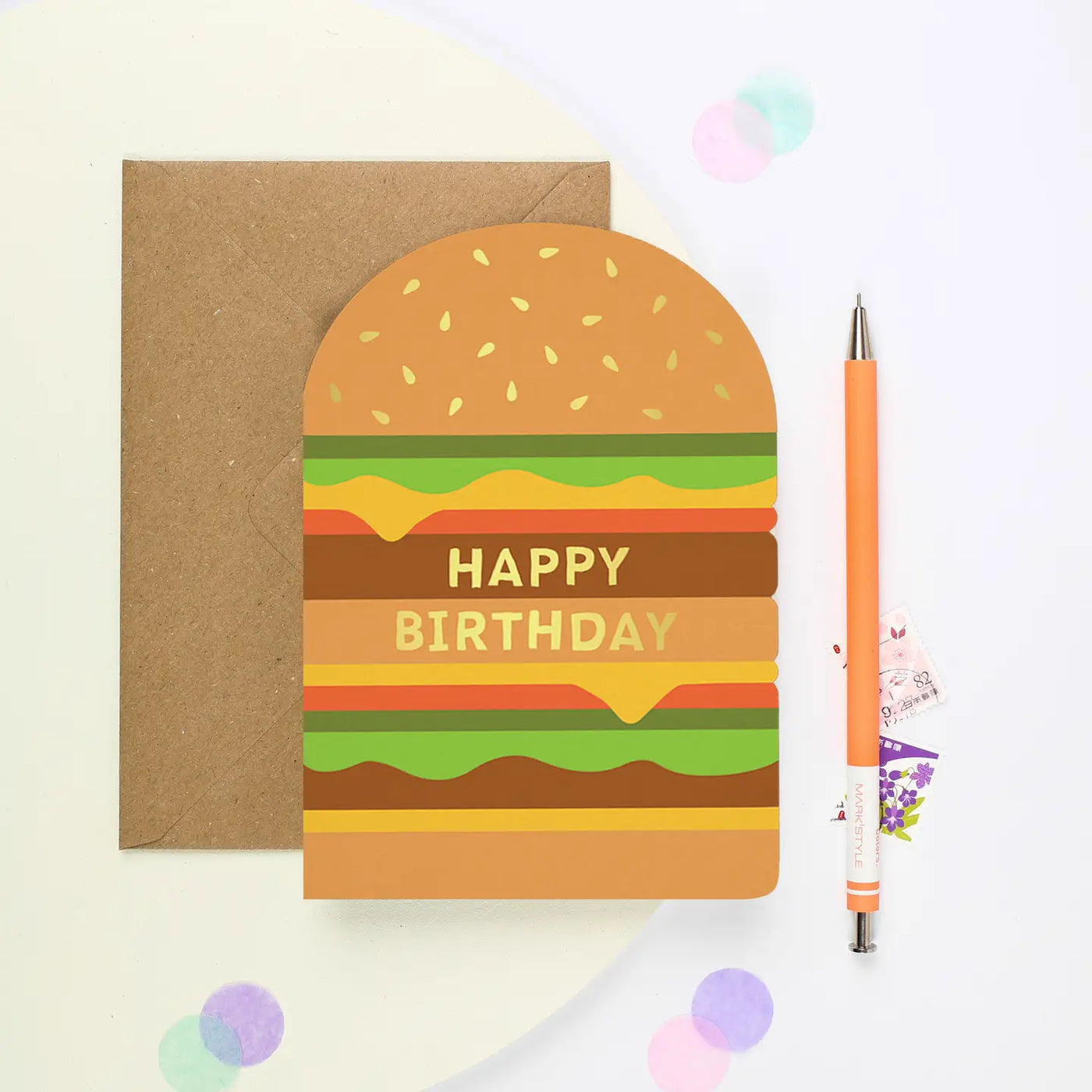 Cheeseburger Birthday Card - Greeting Cards - Edie & Eve