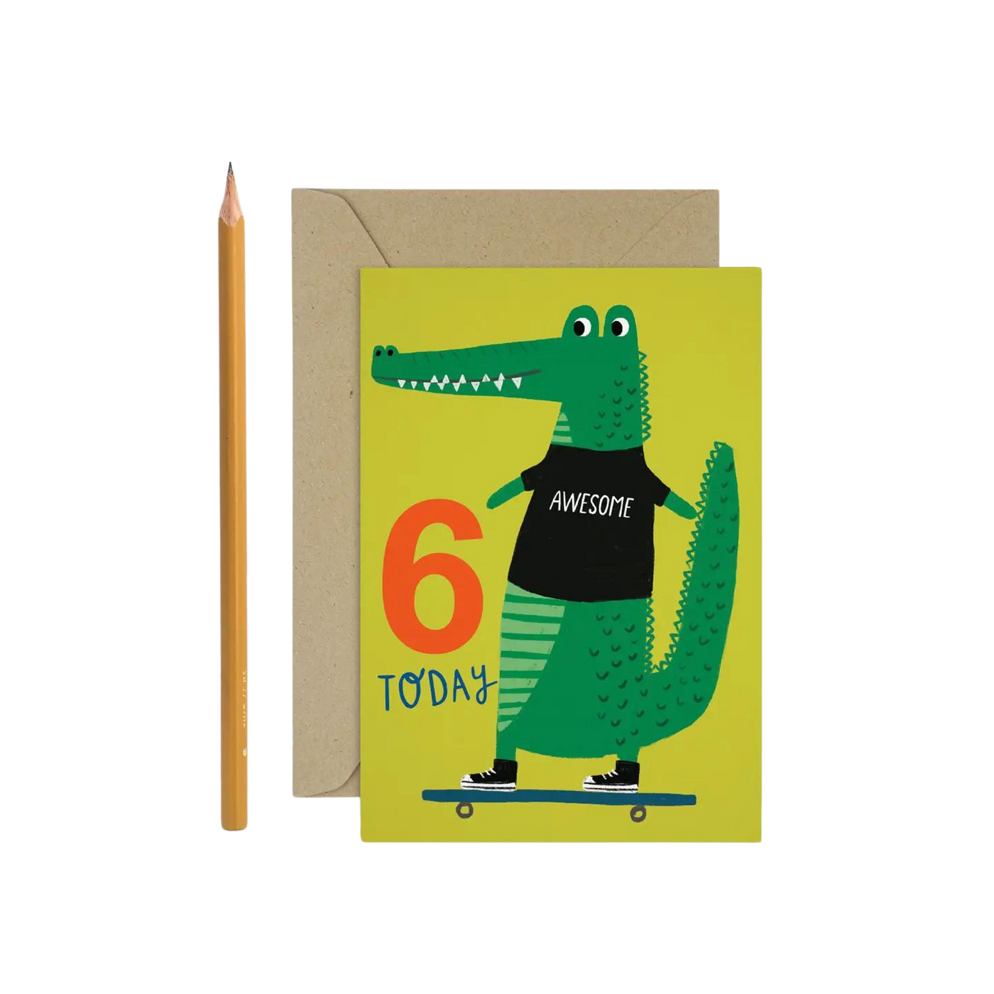 Age 6 Croc Children's Birthday Card - Greeting Cards - Edie & Eve