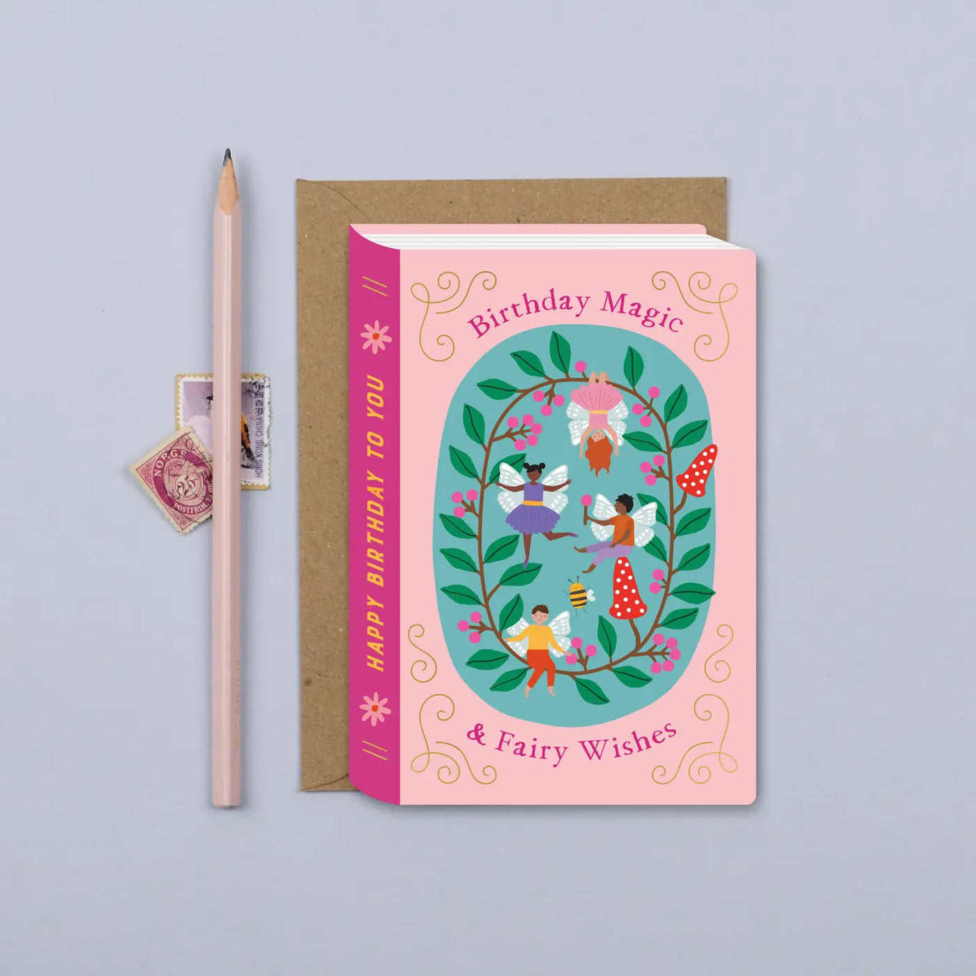 Fairy Wishes Book Birthday Card - Greeting Cards - Edie & Eve