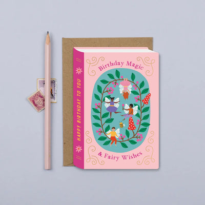 Fairy Wishes Book Birthday Card - Greeting Cards - Edie & Eve