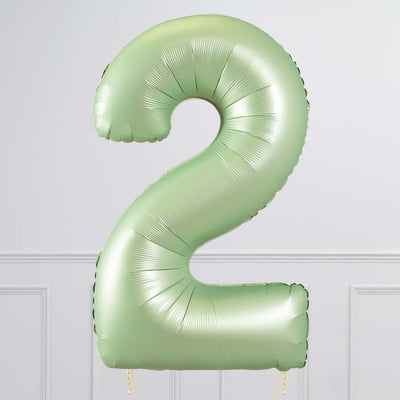 Bubblegum Balloons Safari Olive Green Numbers - Pre Inflated Balloon Bunch - Edie & Eve