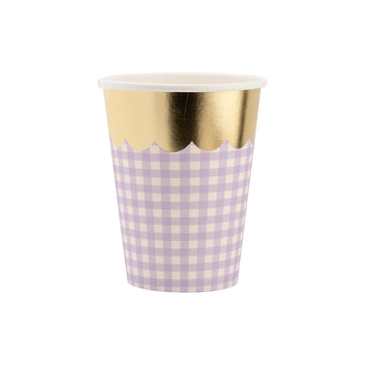 Mixed Pastel Gingham Cups (Pk8) My Minds Eye - Cups - Edie & Eve