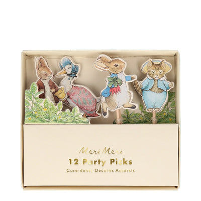 Meri Meri Peter Rabbit & Friends Party Picks (Pk12) - Cake Toppers - Edie & Eve