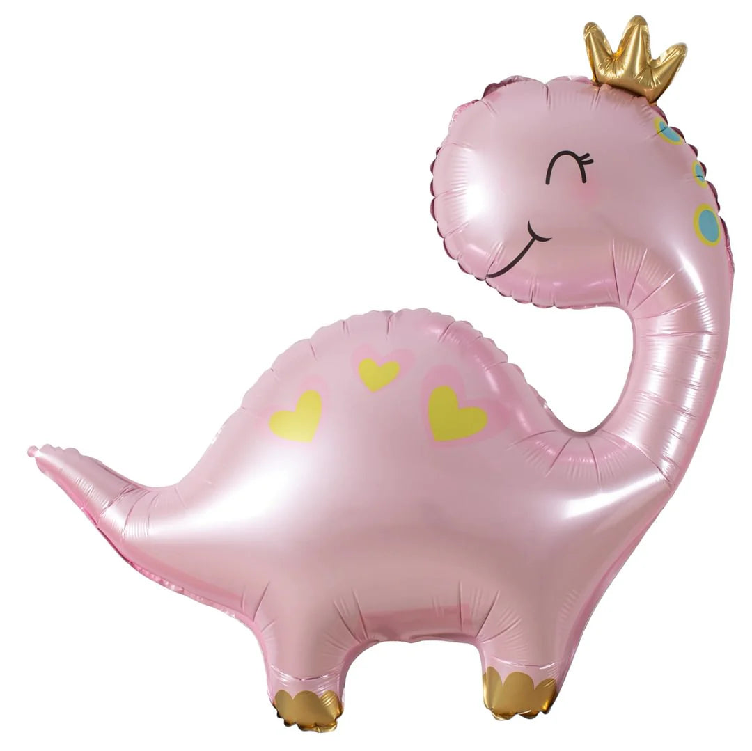 Cute Pink Dinosaur Balloon - Supershapes - Edie & Eve