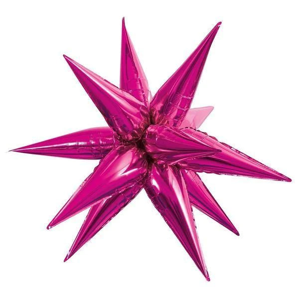 Star Burst Balloon Pink Glitz 3D - Supershapes - Edie & Eve